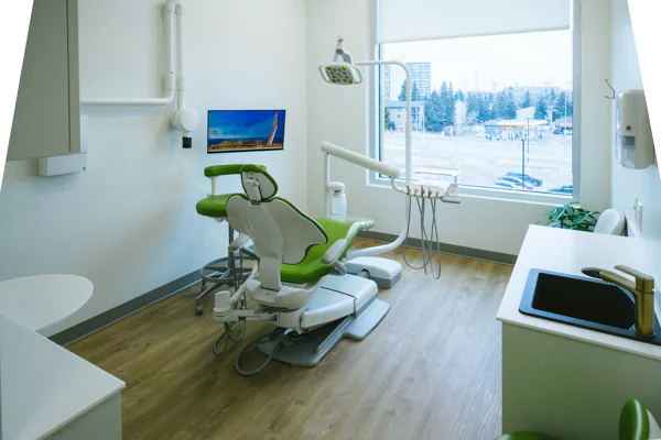 Treatment room at Uxbridge Dental Care in University Heights